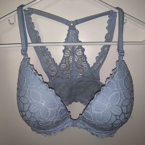 Lacy pastel blue PINK bra